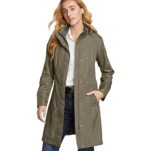 (2nd) NWT Eddie Bauer Women's Girl on the Go Hooded Insulated Trench Coat, XS